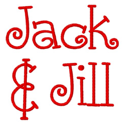 Jack And Jill embroidery font